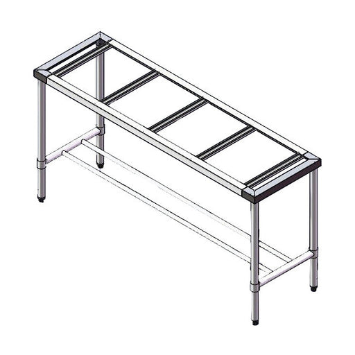 Modular Systems S/S Legs with Double Centre Brace 1800(W) x 500(D) mm - 1800-5-WB-S