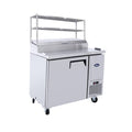 Atosa 1 Door Pizza Prep Table Fridge With Over Shelf - MPF8201OS