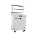 Atosa 1 Door Sandwich Prep Table Fridge With Over Shelf - MSF8301OS