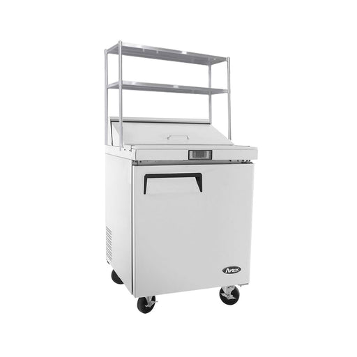 Atosa 1 Door Sandwich Prep Table Fridge With Over Shelf - MSF8301OS