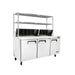 Atosa 3 Door Sandwich Prep Table Fridge With Over Shelf - MSF8304OS