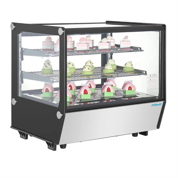 Polar G-Series Counter Display Merchandiser Square Glass - 120L - PG003-A