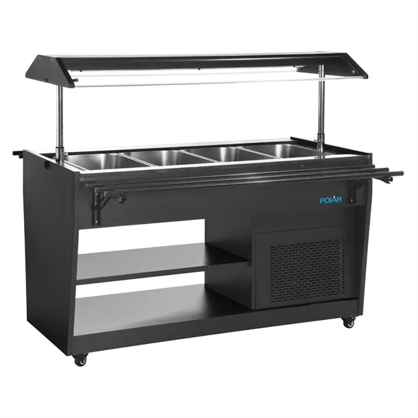 Polar G-Series Refrigerated Buffet Bar Black - PG007-A