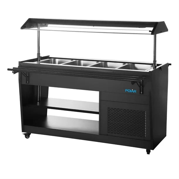 Polar G-Series Refrigerated Buffet Bar Black - PG007-A