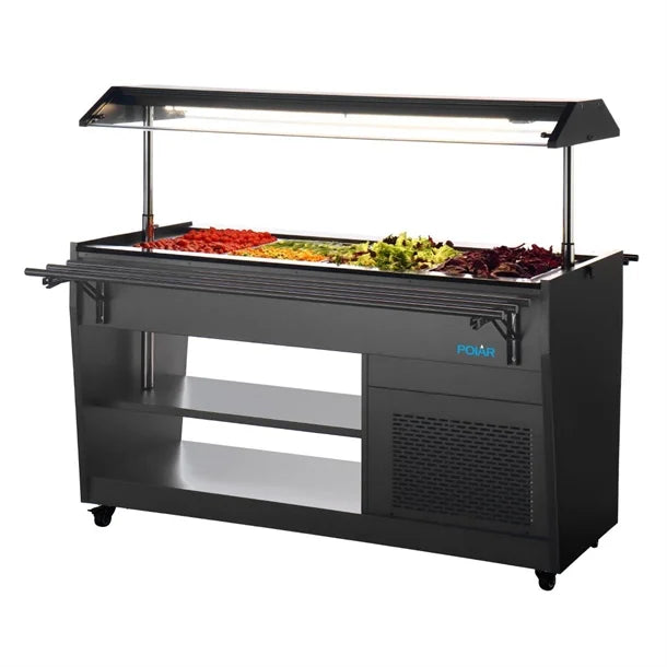 Polar G-Series Refrigerated Buffet Bar Black - PG007-A