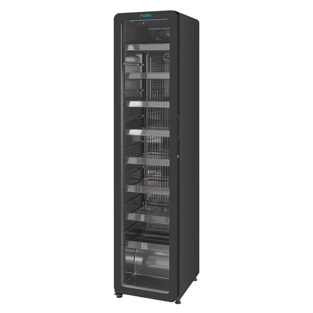 Polar G-Series Slimline Display Fridge Black 208Ltr - PG049-A