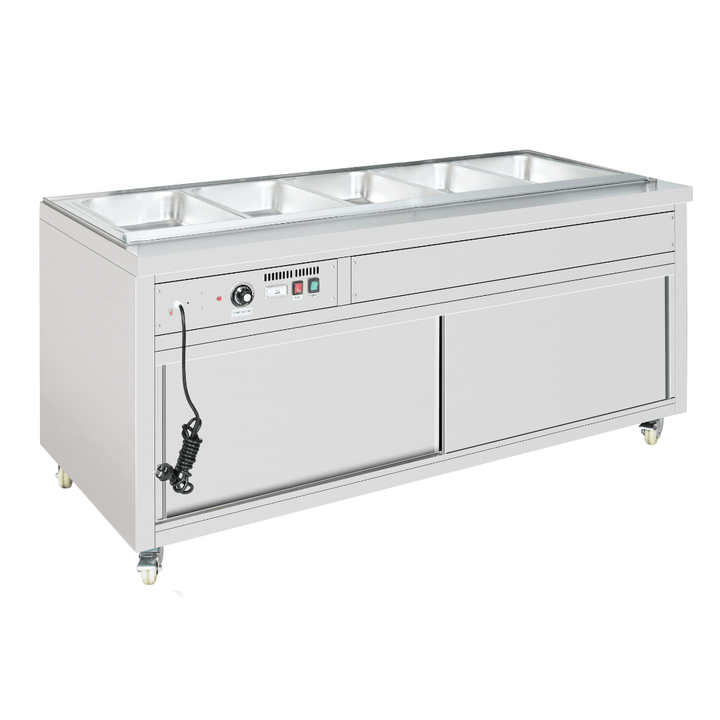 Thermaster Premium Wet & Dry Bain Marie Food Display 4x1/1 GN Pans - PG150FE-XB