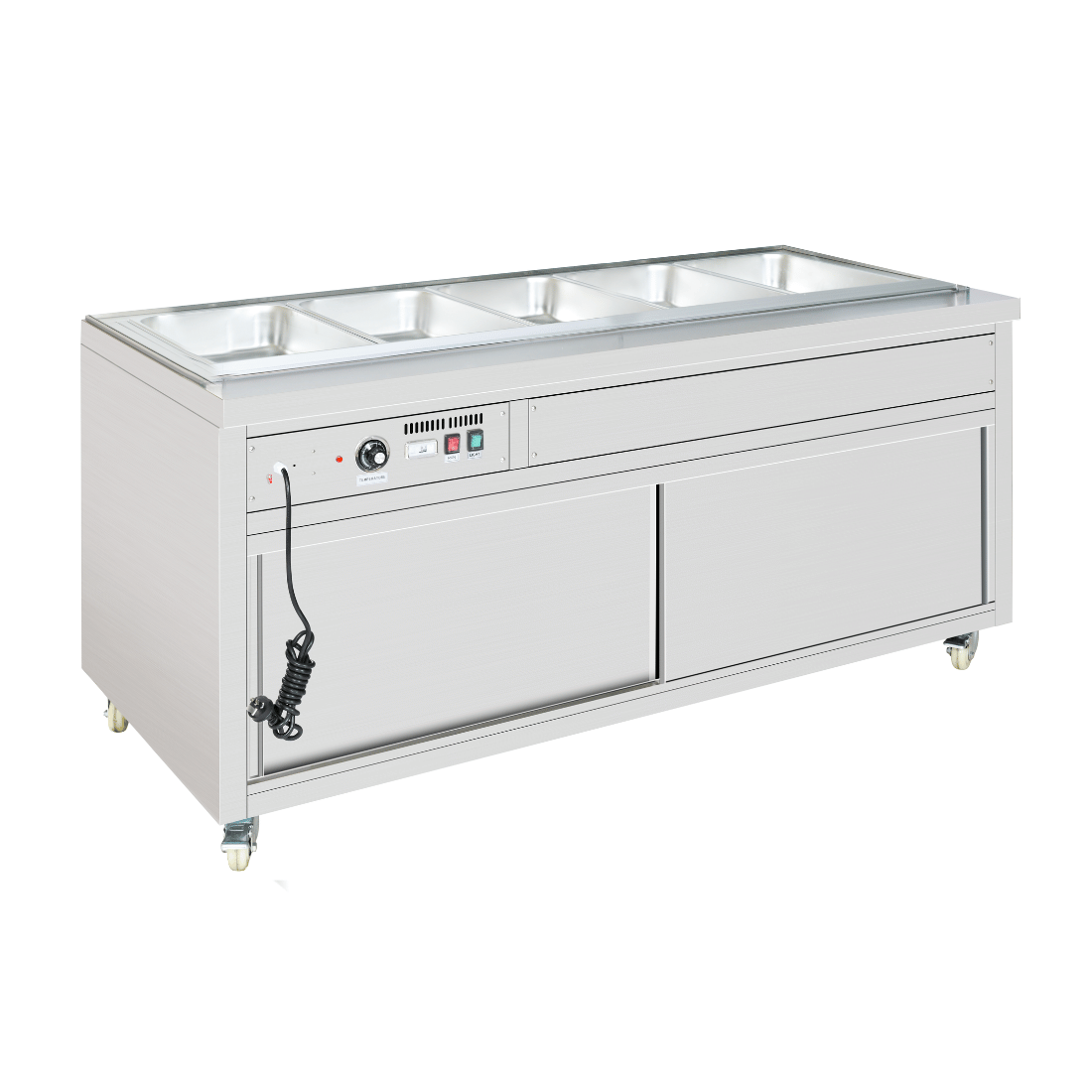 Thermaster Premium Wet & Dry Bain Marie Food Display 5x1/1 GN Pans - PG180FE-XB