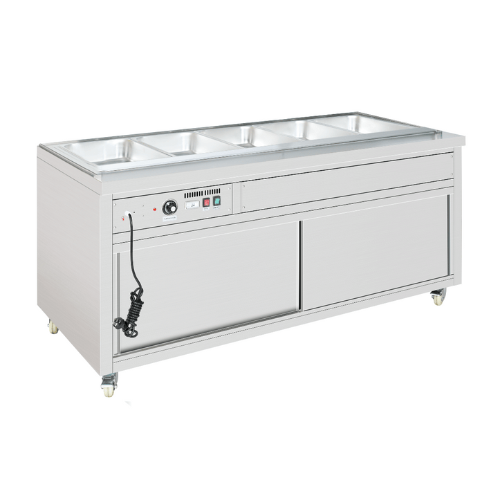 Thermaster Premium Wet & Dry Bain Marie Food Display 5x1/1 GN Pans - PG180FE-XB