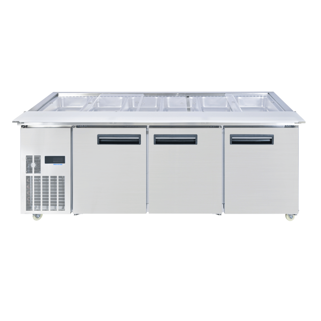 Thermaster 3 Door Cold Bench Salad Station 6x1/1 GN Pans - PG210FA-XB