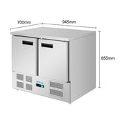 Polar G-Series Double Door Counter Freezer 240Ltr - PG038-A