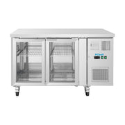 Polar U-Series Two Door Counter Fridge with Glass Doors - UA068-A
