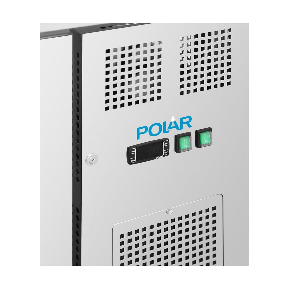 Polar U-Series Two Door Counter Fridge with Glass Doors - UA068-A