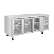 Polar U-Series Three Door Counter Fridge with Glass Doors 465Ltr - UA069-A