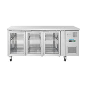 Polar U-Series Three Door Counter Fridge with Glass Doors 465Ltr - UA069-A