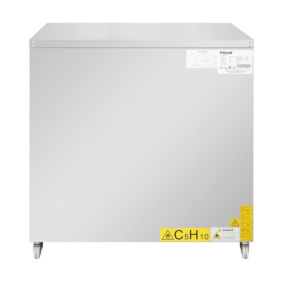 Polar U-Series Two Door Ventilated Counter Fridge - UA089-A