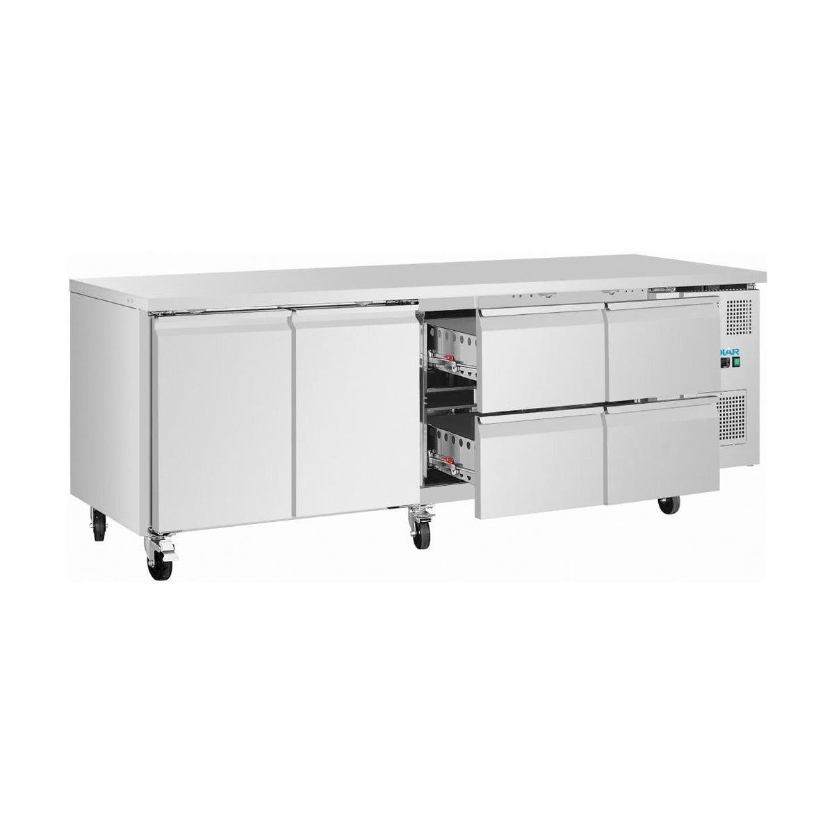 Polar U-Series Double Door Counter Fridge 616Ltr - UA104-A