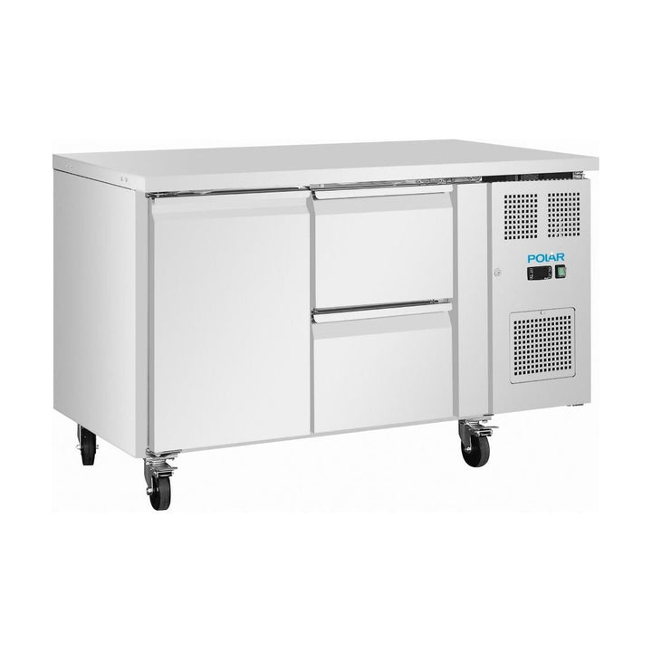 Polar U-Series One Door and Two Drawer Counter Fridge - UA108-A