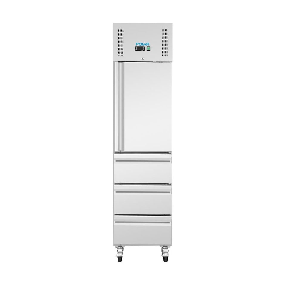 Polar G-Series Slimline Single Door & Three Drawer GN Cabinet Refrigerator - UA113-A