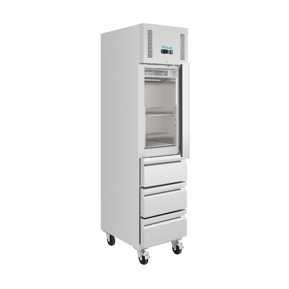 Polar G-Series Slimline Single Door & Three Drawer GN Cabinet Refrigerator - UA113-A