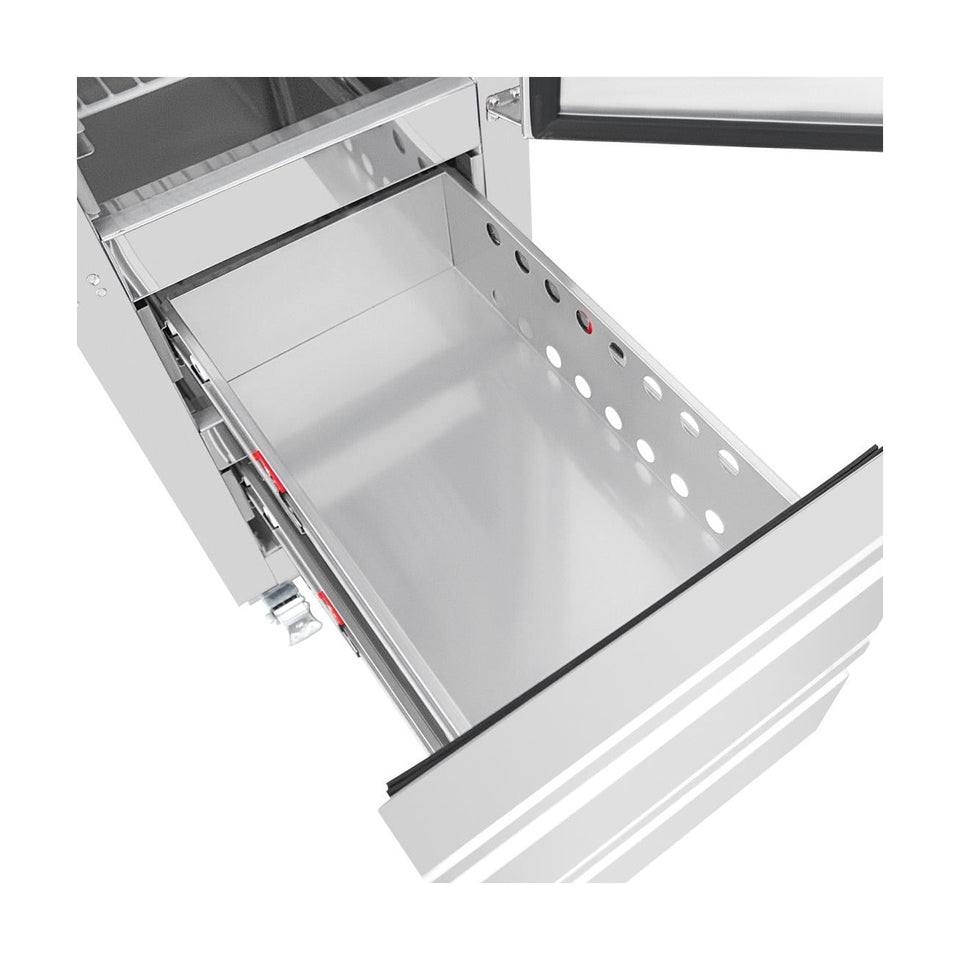 Polar G-Series Single Door and 2 Drawer Slimline GN Cabinet Freezer - UA116-A