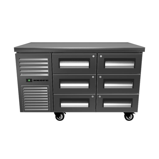 SKOPE ReFlex 6 Drawer Underbench GN 1/1 Fridge - RF7.UBR.2.D6 - 3D model (Stainless Steel)
