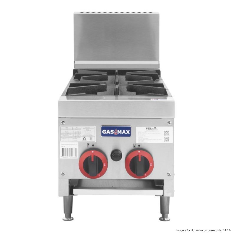 Gasmax Natural Gas Cook Top 2 Burner with Flame Failure - RB-2E