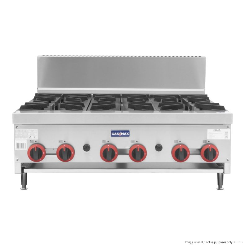Gasmax Natural Gas Cook Top 6 Burner with Flame Failure - RB-6E