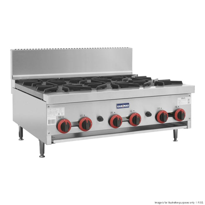Gasmax LPG Gas Cook Top 6 Burners with Flame Failure - RB-6ELPG