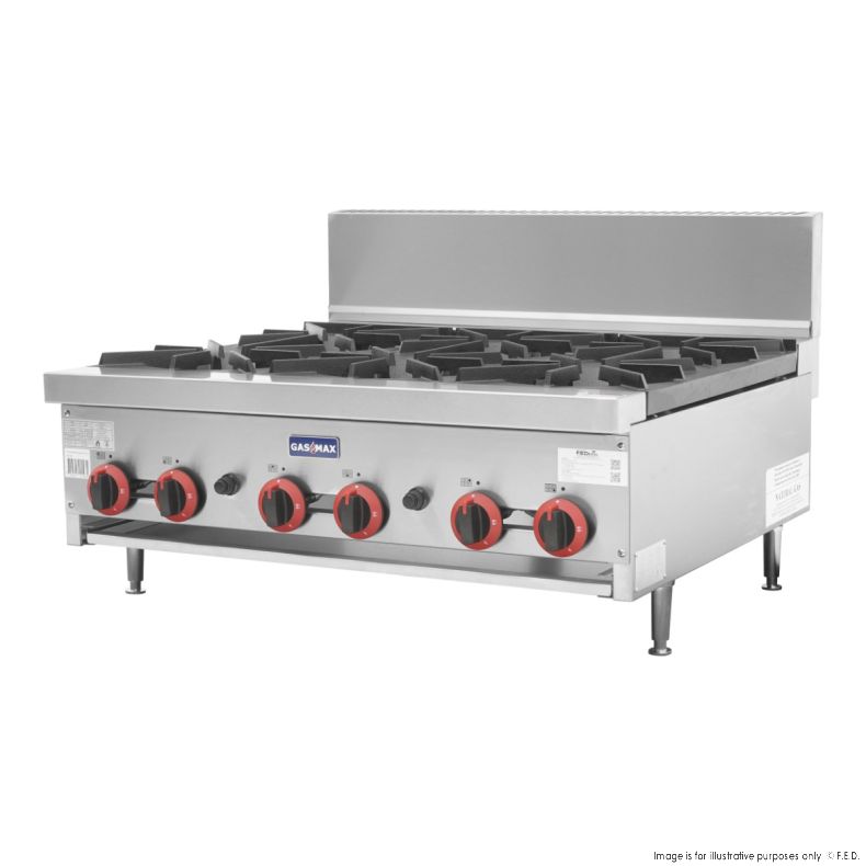 Gasmax Natural Gas Cook Top 6 Burner with Flame Failure - RB-6E