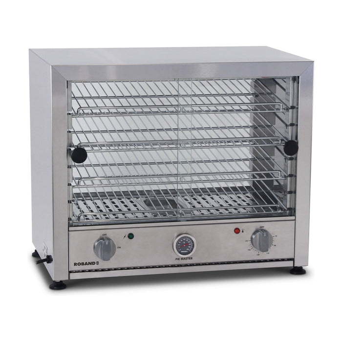 Roband Pie and Food Warmer Glass Door Both Side with Internal Light - 50 Pies - PM50LG
