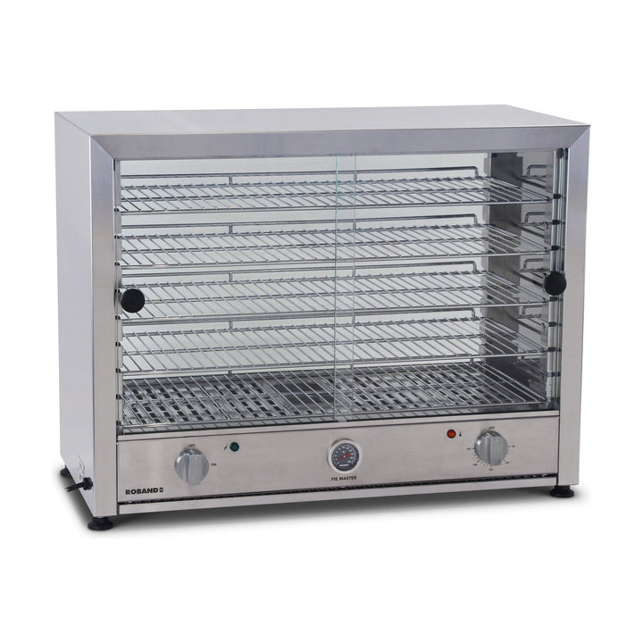 Roband Pie and Food Warmer Sliding Glass Door with Internal Light - 100 Pies - PM100L