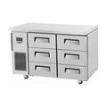 Skipio Six Drawer 1200mm Under Bench Fridge 280L - SUR12-3D-6