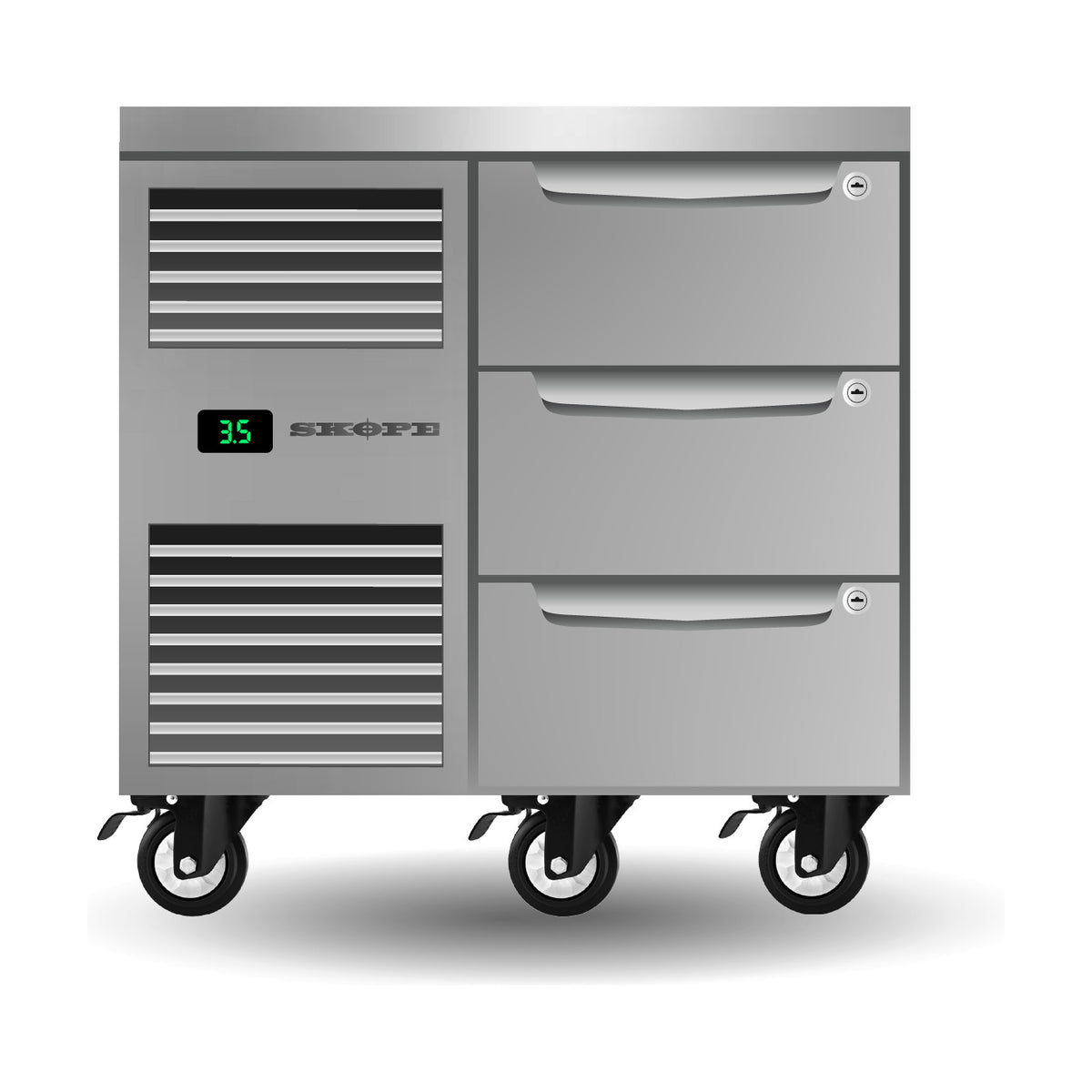 SKOPE ProSpec Three Drawer, One Bay, Underbench GN 1/1 Fridge 126L - PG11.UBR.1.D3