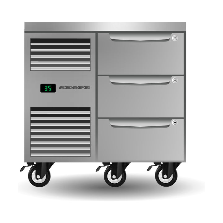 SKOPE ProSpec Three Drawer, One Bay, Underbench GN 1/1 Fridge 126L - PG11.UBR.1.D3