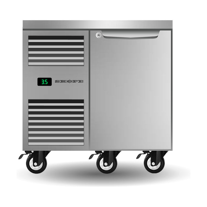 SKOPE ProSpec One Solid Door Underbench GN 1/1 Fridge 126L - PG11.UBR.1.SD