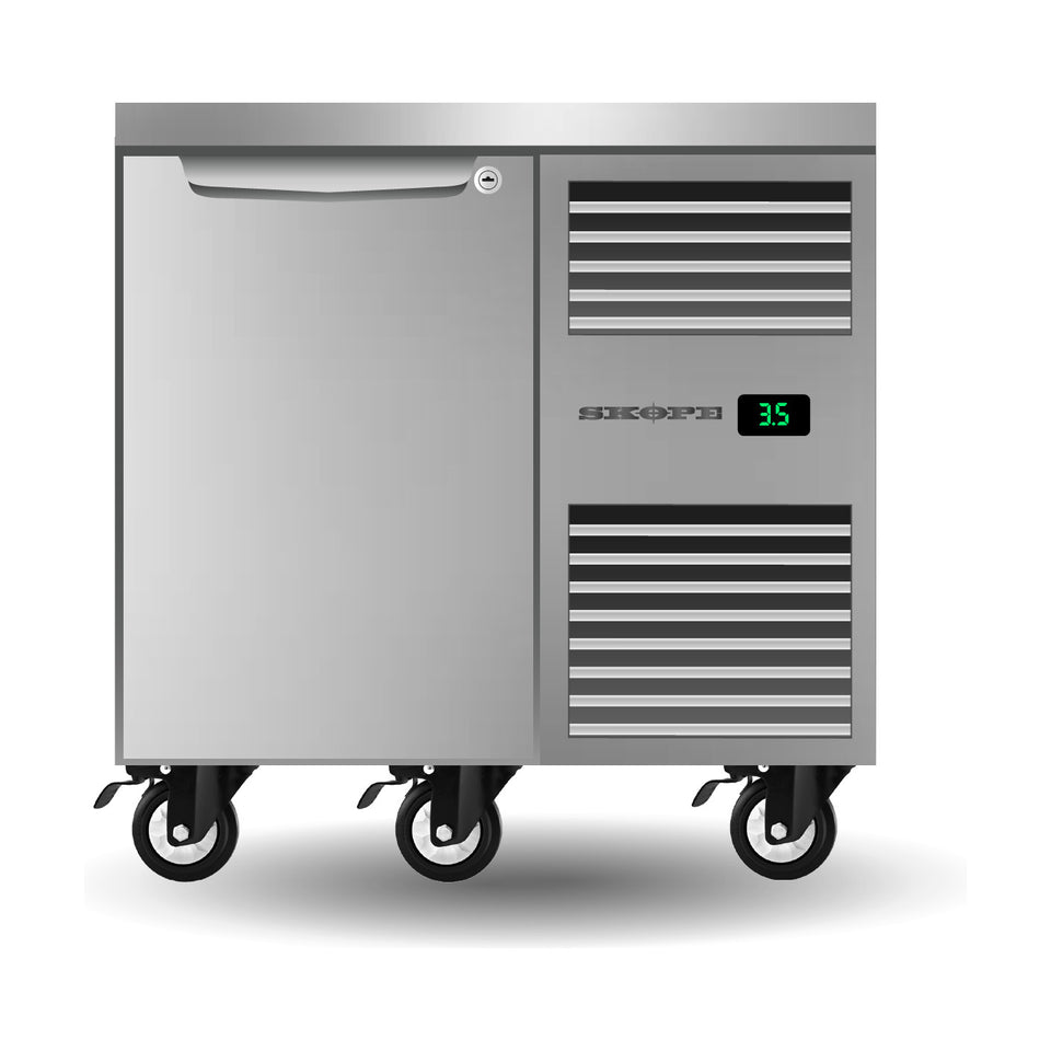 SKOPE ProSpec One Solid Door Underbench GN 1/1 Fridge 126L - PG11.UBR.1.SD