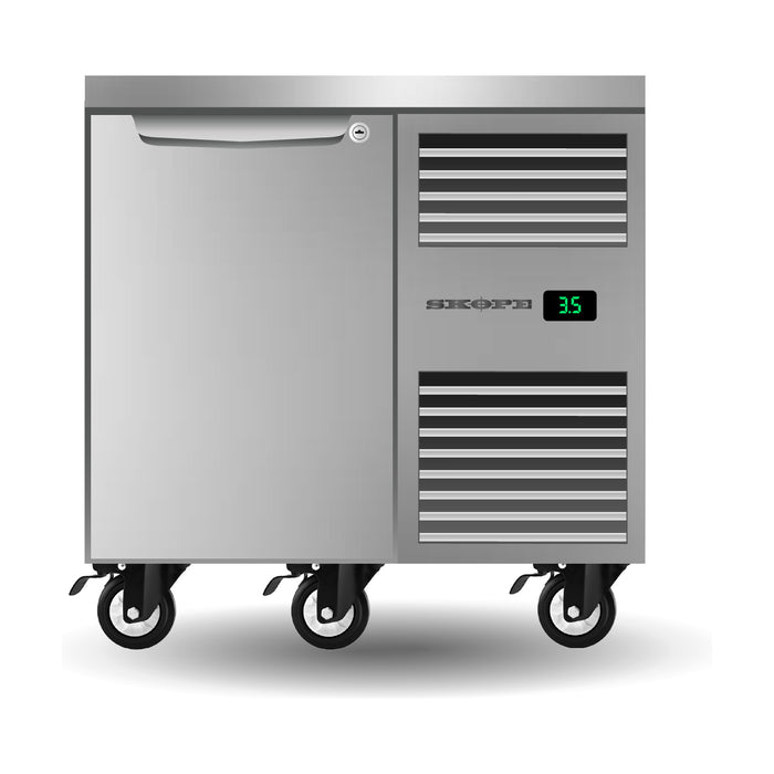 SKOPE ProSpec One Solid Door Underbench GN 1/1 Fridge 126L - PG11.UBR.1.SD