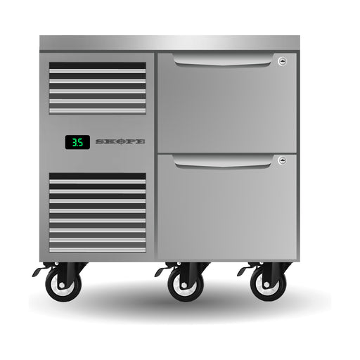 SKOPE ProSpec Two Drawer, One Bay, Underbench GN 1/1 Fridge 126L - PG11.UBR.1.D2