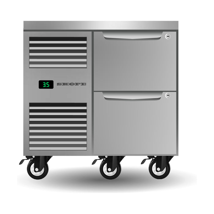 SKOPE ProSpec Two Drawer, One Bay, Underbench GN 1/1 Fridge 126L - PG11.UBR.1.D2