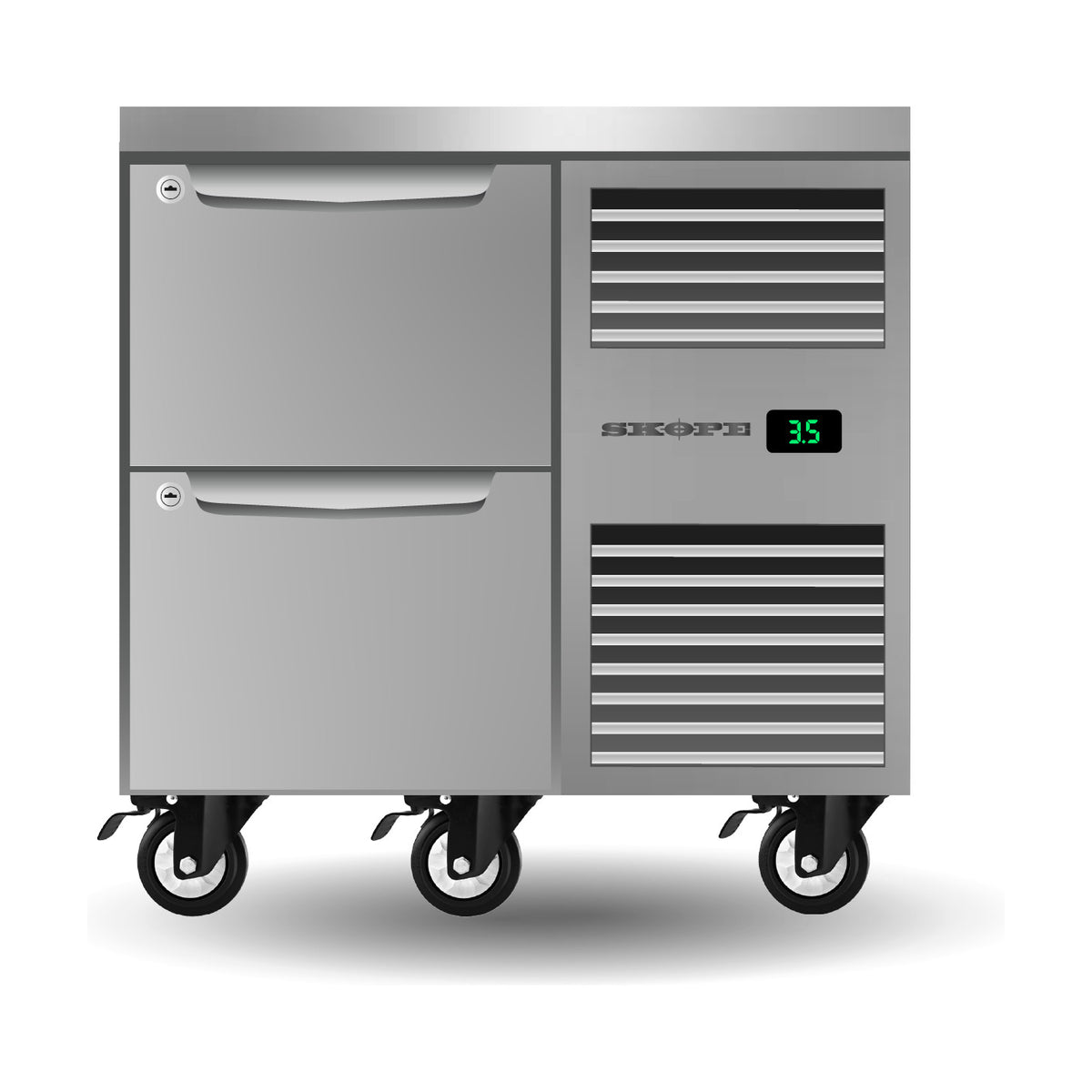 SKOPE ProSpec Two Drawer, One Bay, Underbench GN 1/1 Fridge 126L - PG11.UBR.1.D2