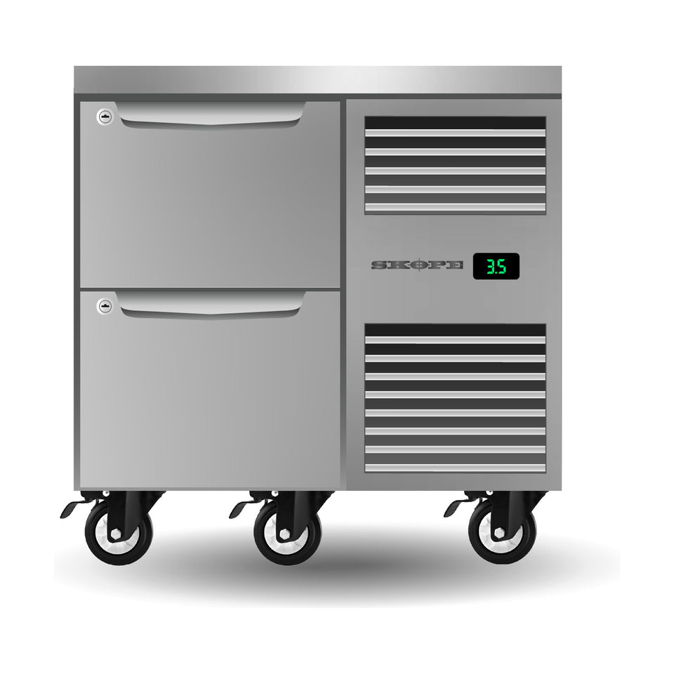 SKOPE ProSpec Two Drawer, One Bay, Underbench GN 1/1 Fridge 126L - PG11.UBR.1.D2