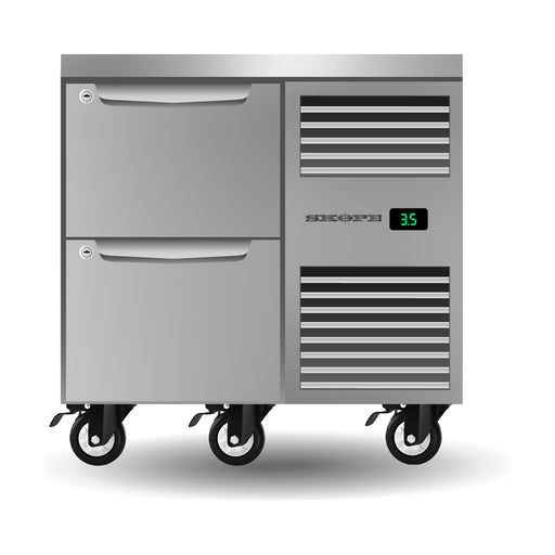 SKOPE ProSpec Two Drawer, One Bay, Underbench GN 1/1 Fridge 126L - PG11.UBR.1.D2