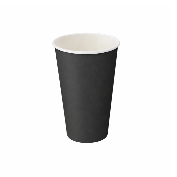 PakMax BLACK 16oz Single Layer Hot Paper Cup - SLHPC-90-16BK
