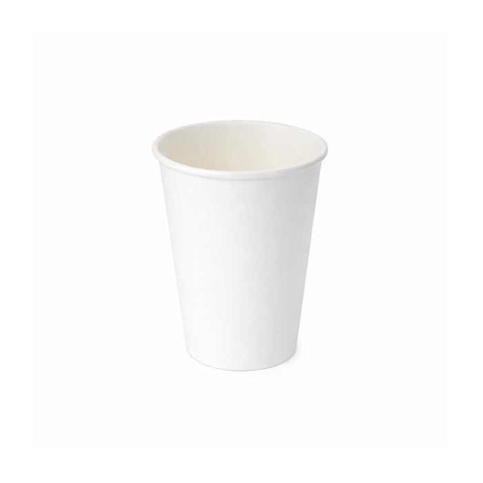 PakMax White 8oz 90mm Single Layer Hot Paper Cup - SLHPC-90-8W