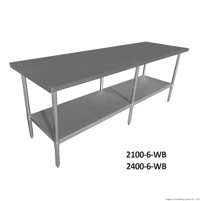 Modular Systems Economic Stainless Steel Table 600mm to 2400mm - 6-WB & 7-WB