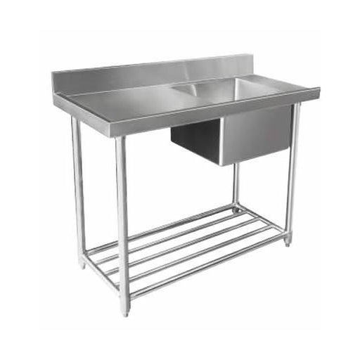 Mixrite Stainless Steel Dishwasher Single Inlet Sink W1200 X D600 X H900 - WSS16165L