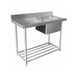 Mixrite Stainless Steel Dishwasher Single Inlet Sink 4 - WSS16120L