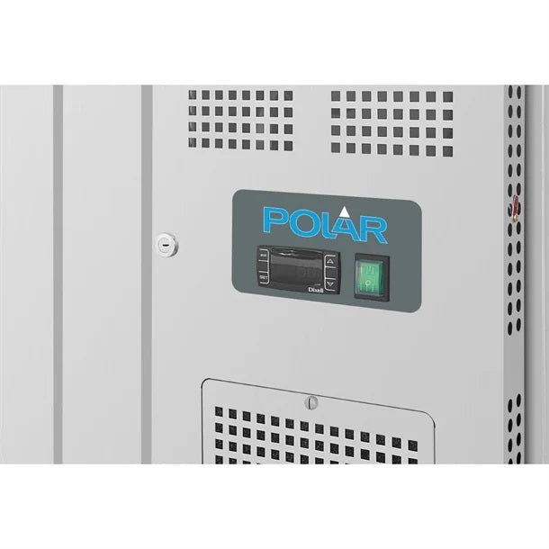 Polar U-Series GN Saladette Counter with Square Sneeze Guard 2 Door - UA017-A