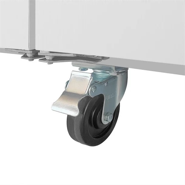 Polar U-Series GN Saladette Counter with Square Sneeze Guard 2 Door - UA017-A